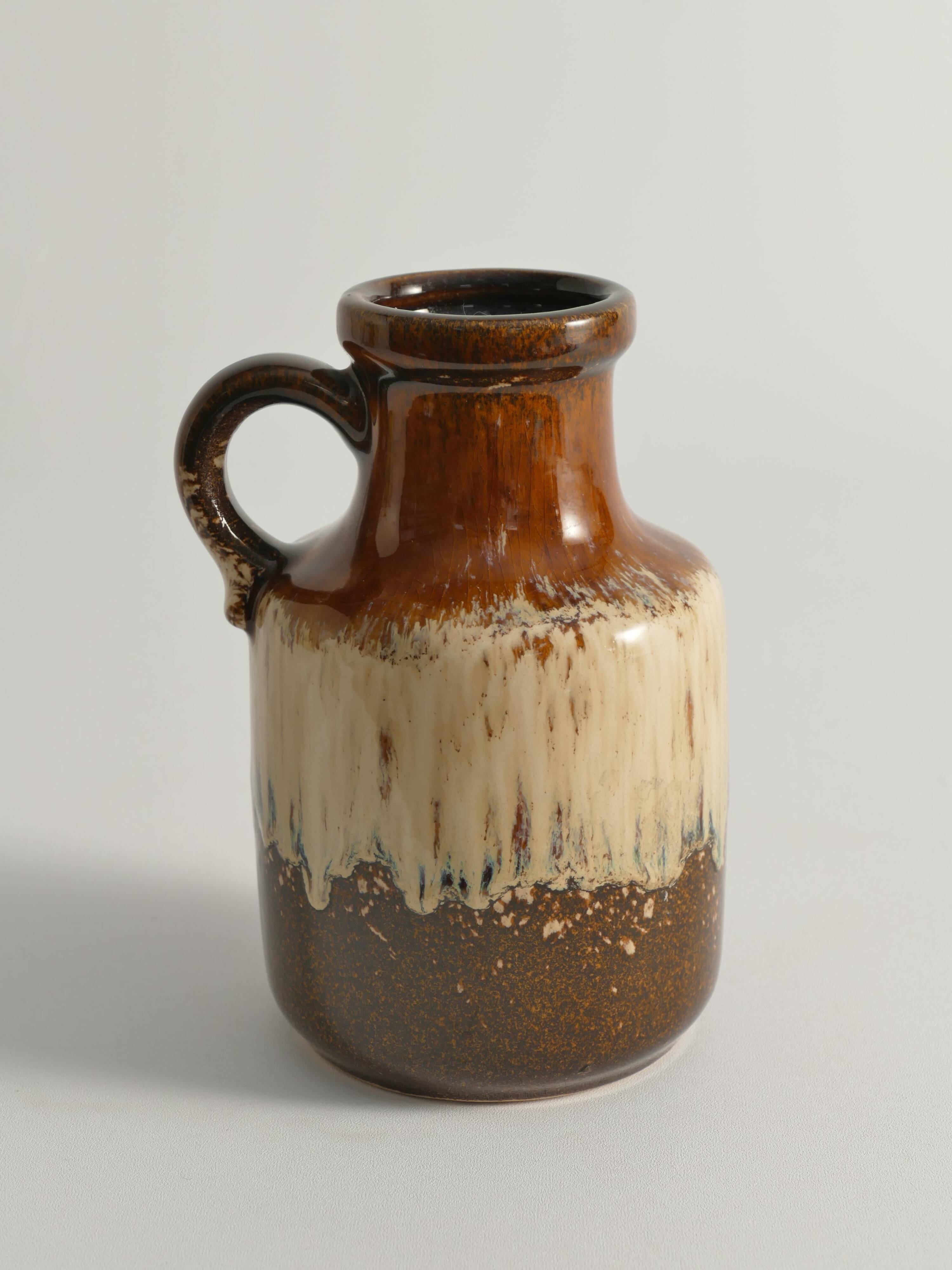 Mid-Century Modern Fat Lava Drip Glaze Ceramic Vase, West Germany, 1970s