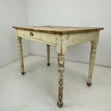 Early 20th century wooden work table or writing desk with original patina