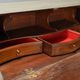 Antique drop-leaf secretary cabinet, neoclassical style, walnut, 20th century.