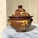 Antique glazed earthenware soup tureen