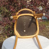 Set of 4 chairs wooden coffee multicore gold and black