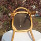Set of 4 chairs wooden coffee multicore gold and black