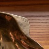 Renzo Cassetti Vintage Brass Shell Bowl with golden patina – Handcrafted Italy 1960s