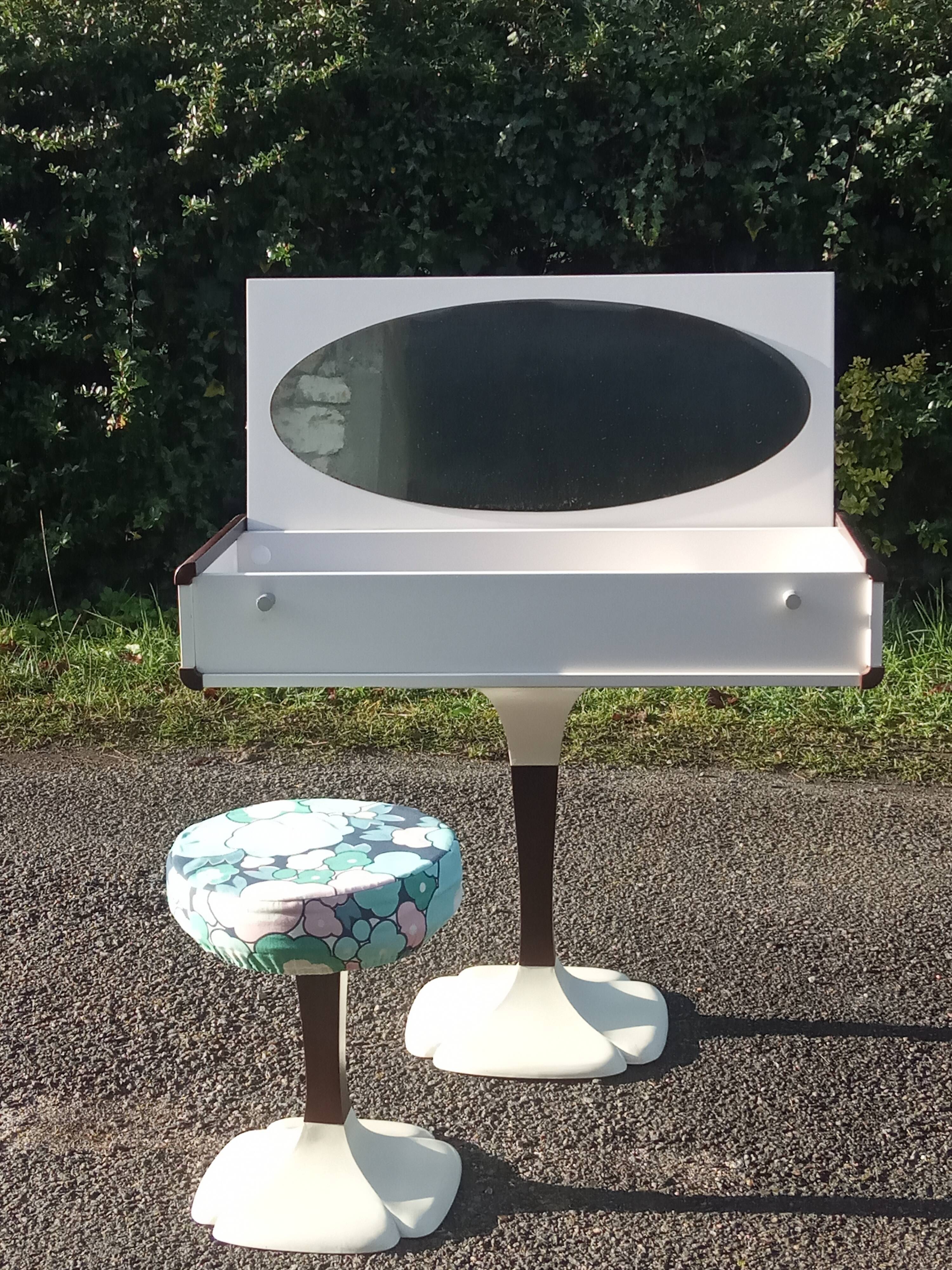 Vintage hairdresser Gautier and her stool