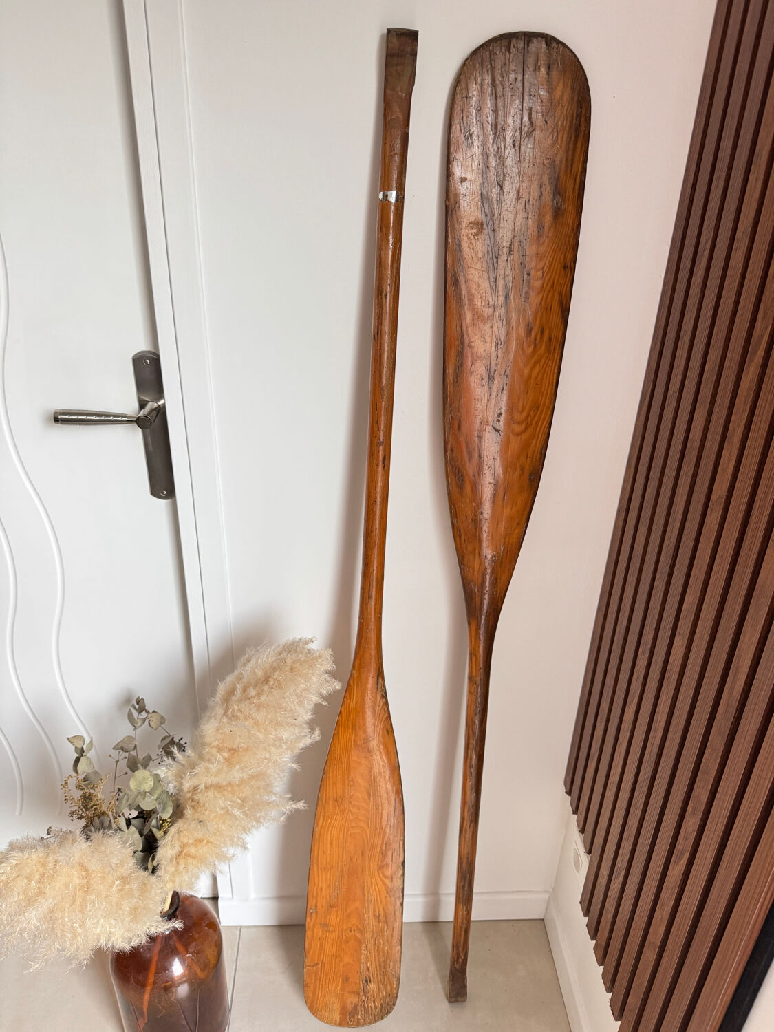 Pair of solid wood paddles