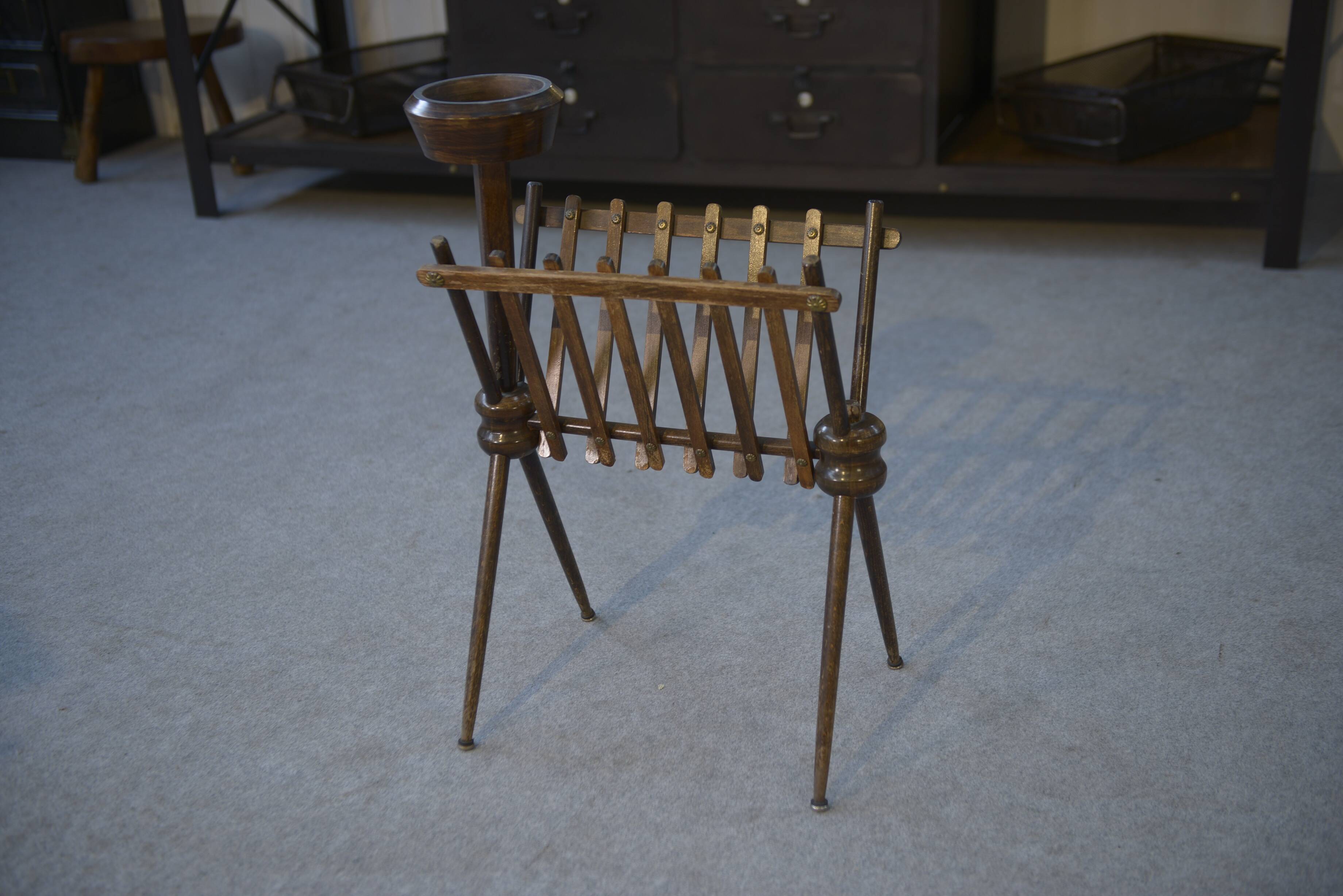 Beech magazine rack 1960