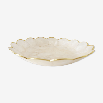 Vintage trinket bowl in mother-of-pearl and gold led