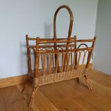 Wicker rattan magazine holders