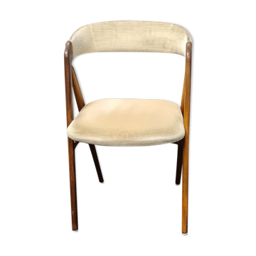 Fauteuil en teck velours vintage