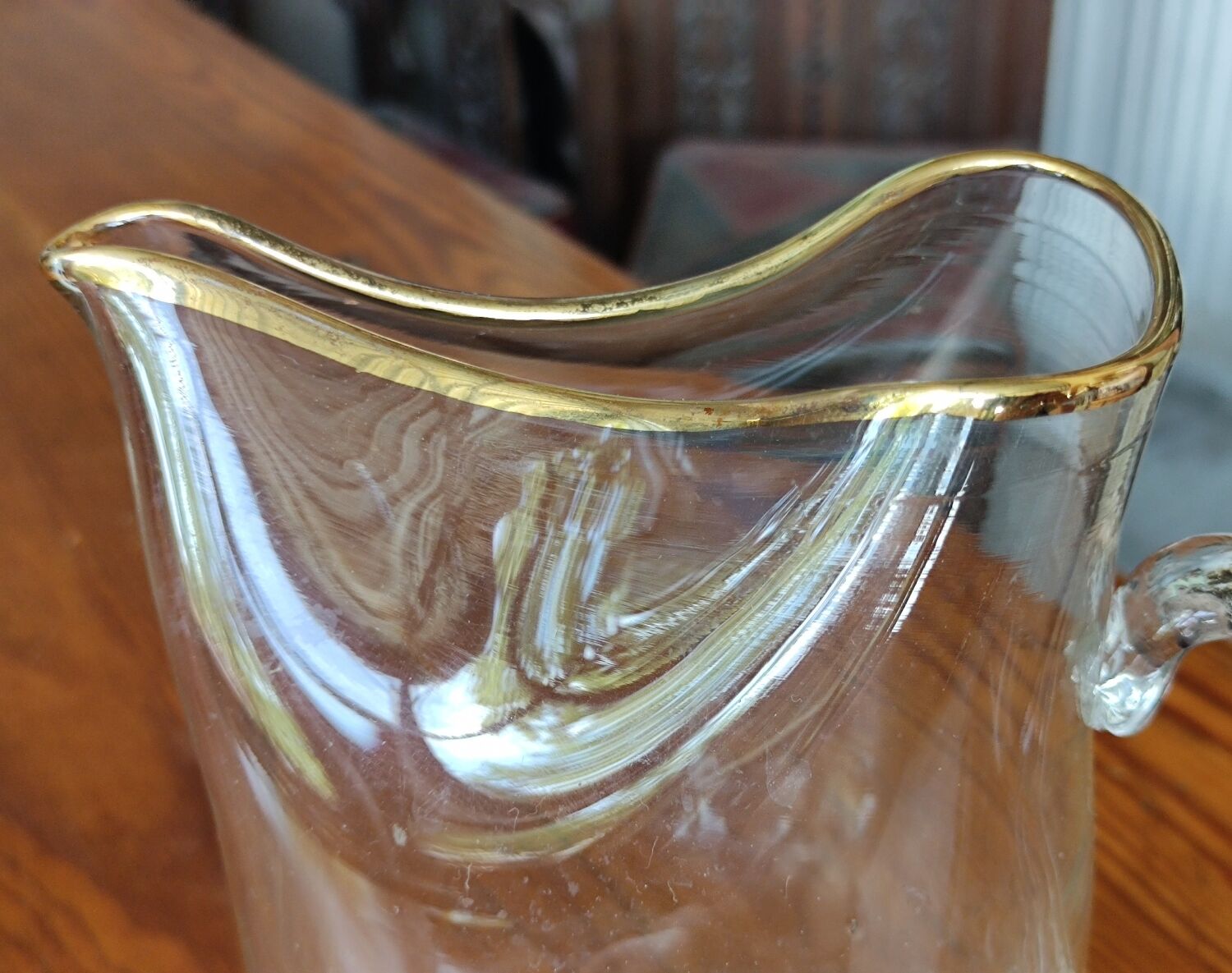 Pichet vintage original/verre soufflé