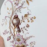 6 Superbes Assiettes Anciennes XIXème En Porcelaine Blanche Décor Oiseaux