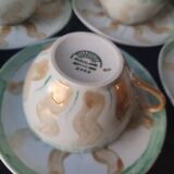 5 coffee cups and saucers Pillivuyt France