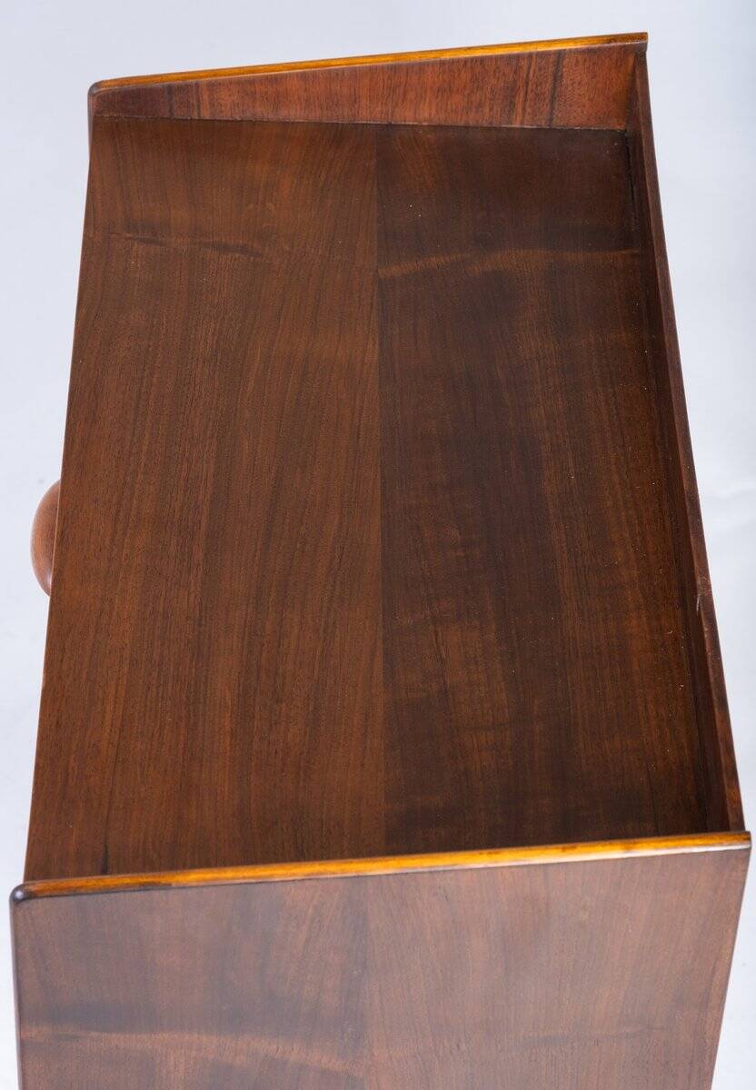 Side Table in Rosewood with Drawer and Rattan Shelf, Denmark, 1960s