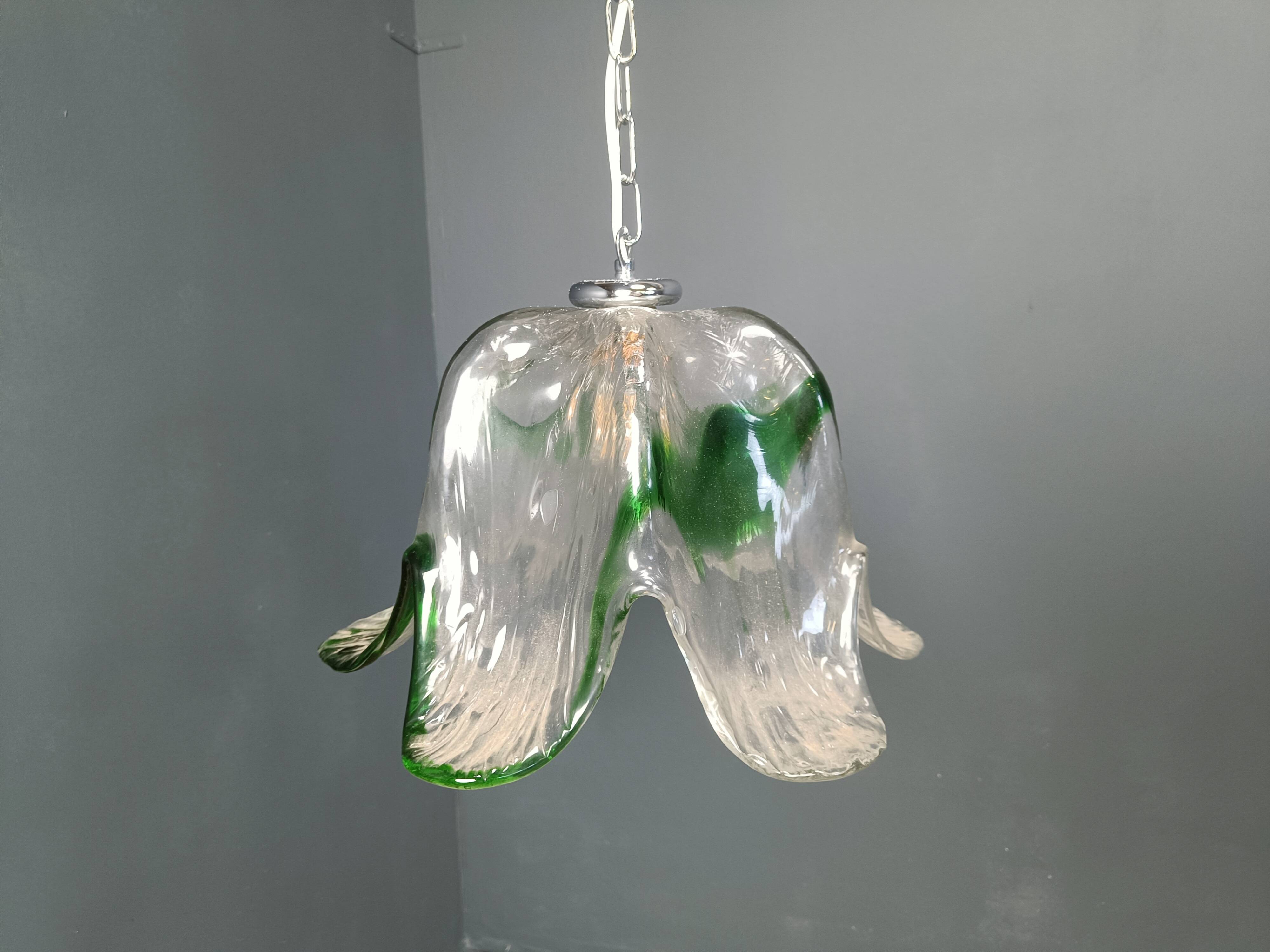 Suspension en verre de Murano, pour Mazzega, années 1960