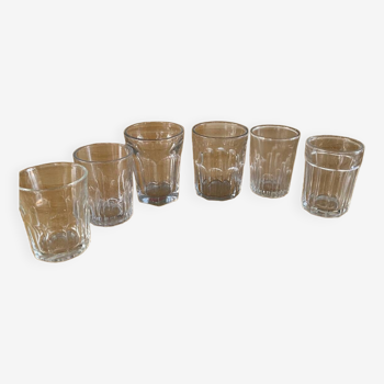 Lot de 6 verres anciens dépareillés