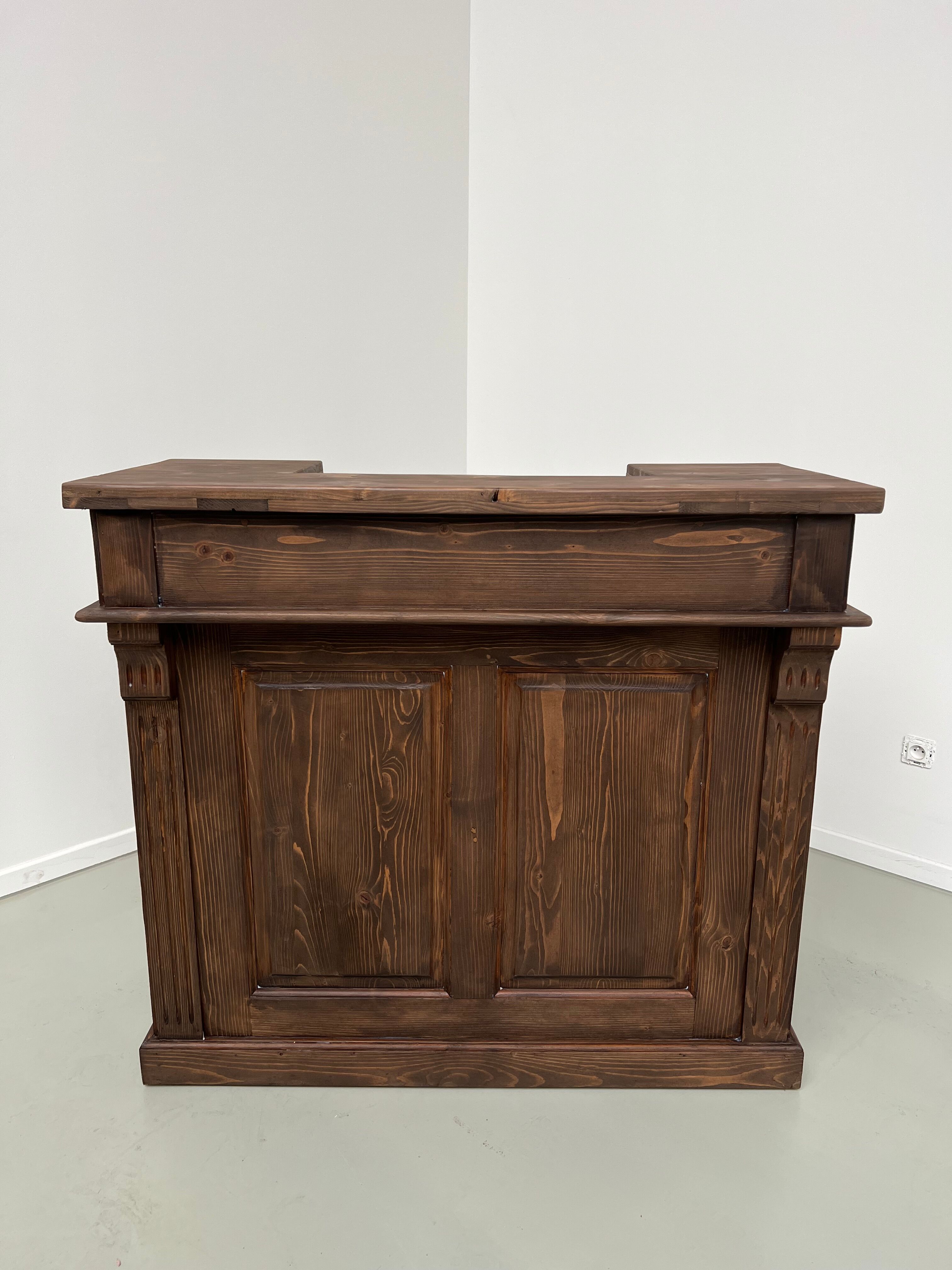 Pine trading counter completely restored