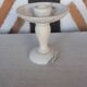 White marble cup candle holder
