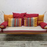 Antique bench / old wrought iron bed