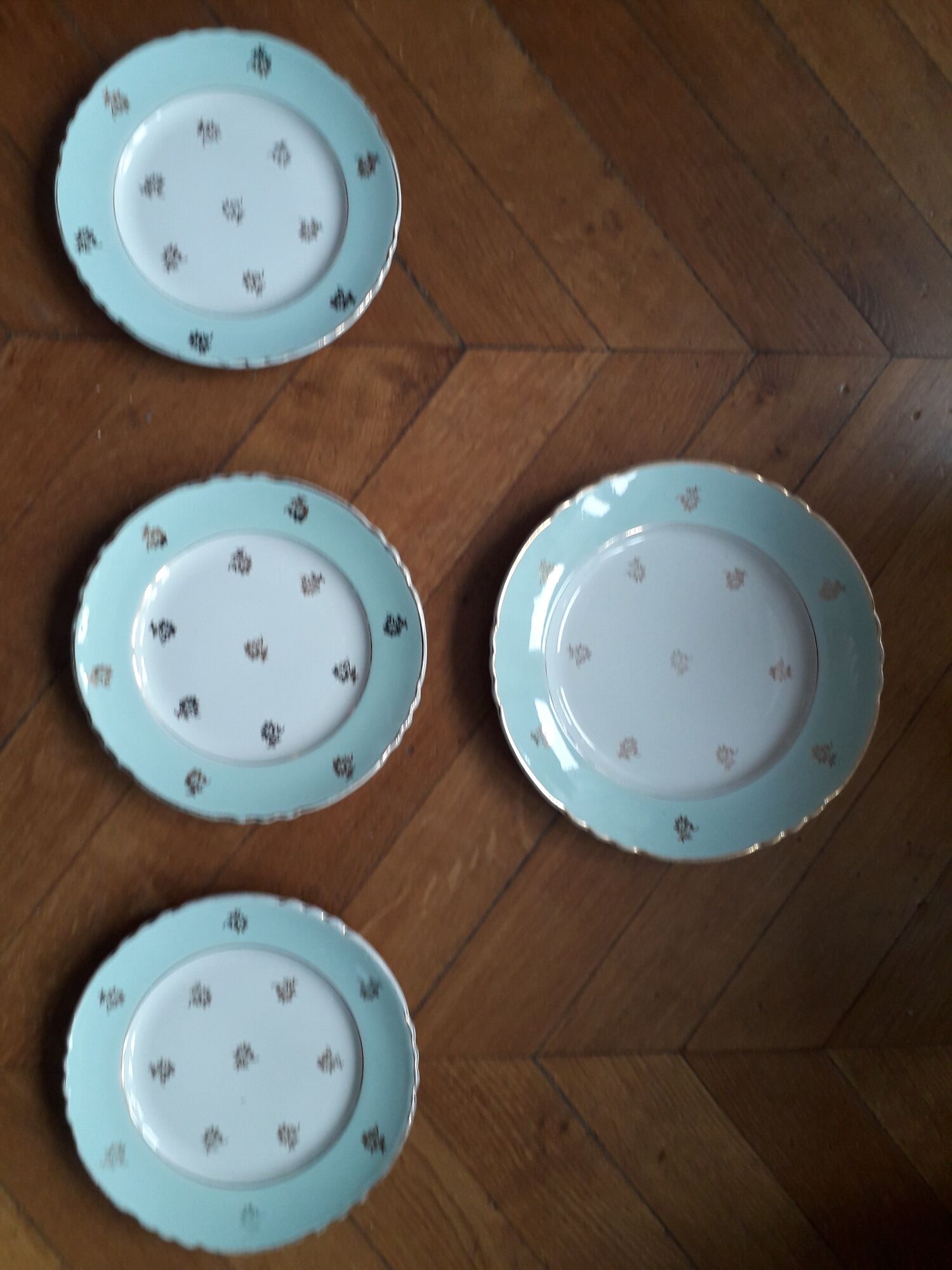 Set of 6 Hermès plates from the Orchies earthenware