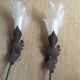 Pair of Murano metal and glass sconces