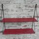 Steel wall rack with 2 shelves by Tjerk Reijenga perforated for Pilastro