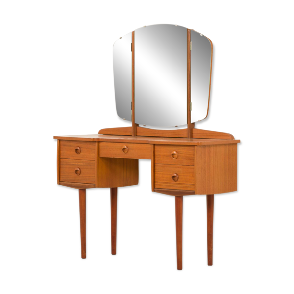 Coiffeuse scandinave des années 70 en teck, Norvège.