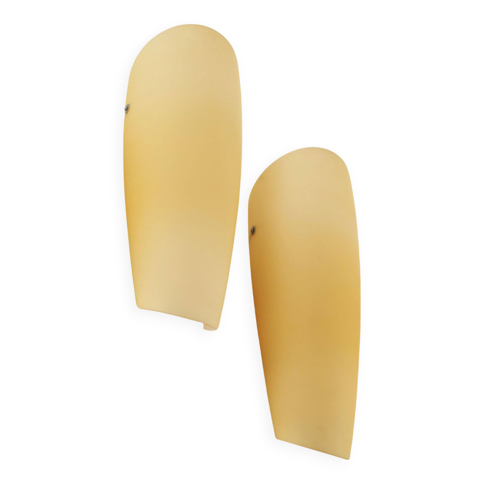 Set of two wall lamps, Murano glass, Italian design, 1980s, manufacture: Victoria