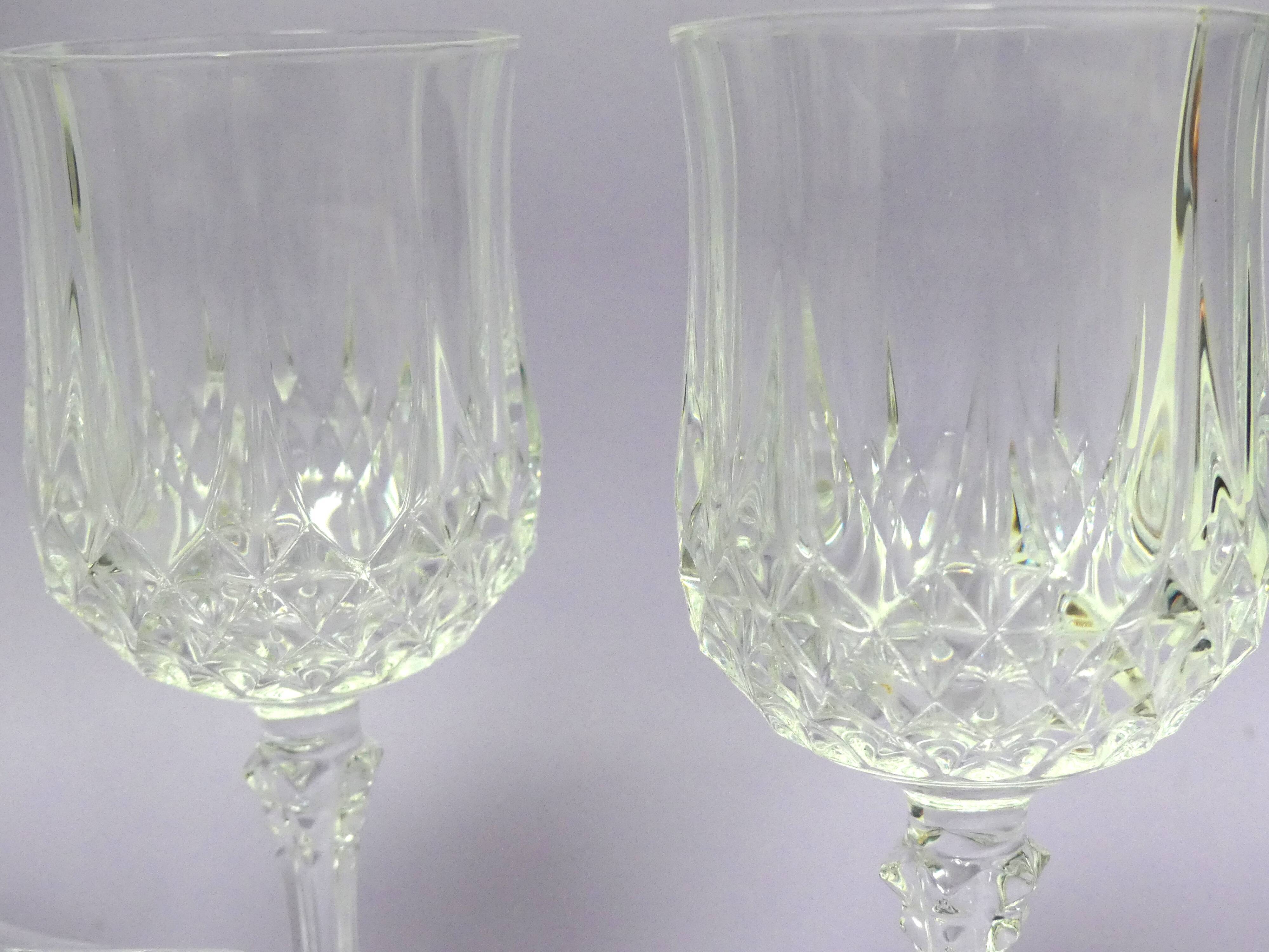 4 verres Longchamp Cristal d’Arques