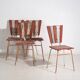 4 chaises de jardin rouges, c.1920