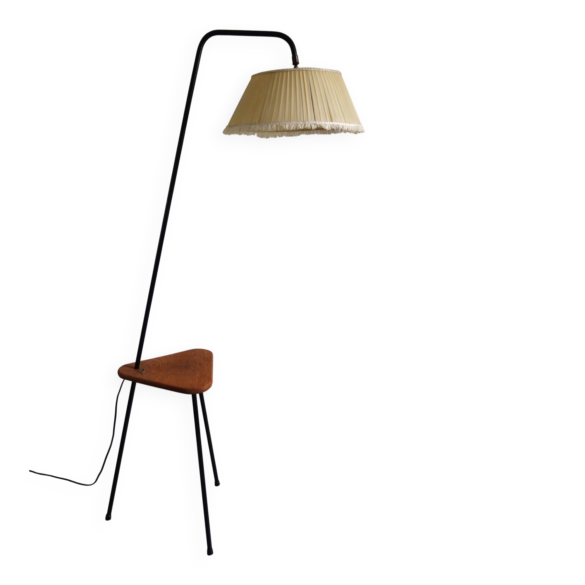 Tripod reading lamp in metal from the 50s/60s, France.