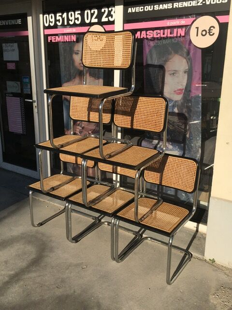 Suite of 6 chairs CESCA B32 by Marcel Breuer