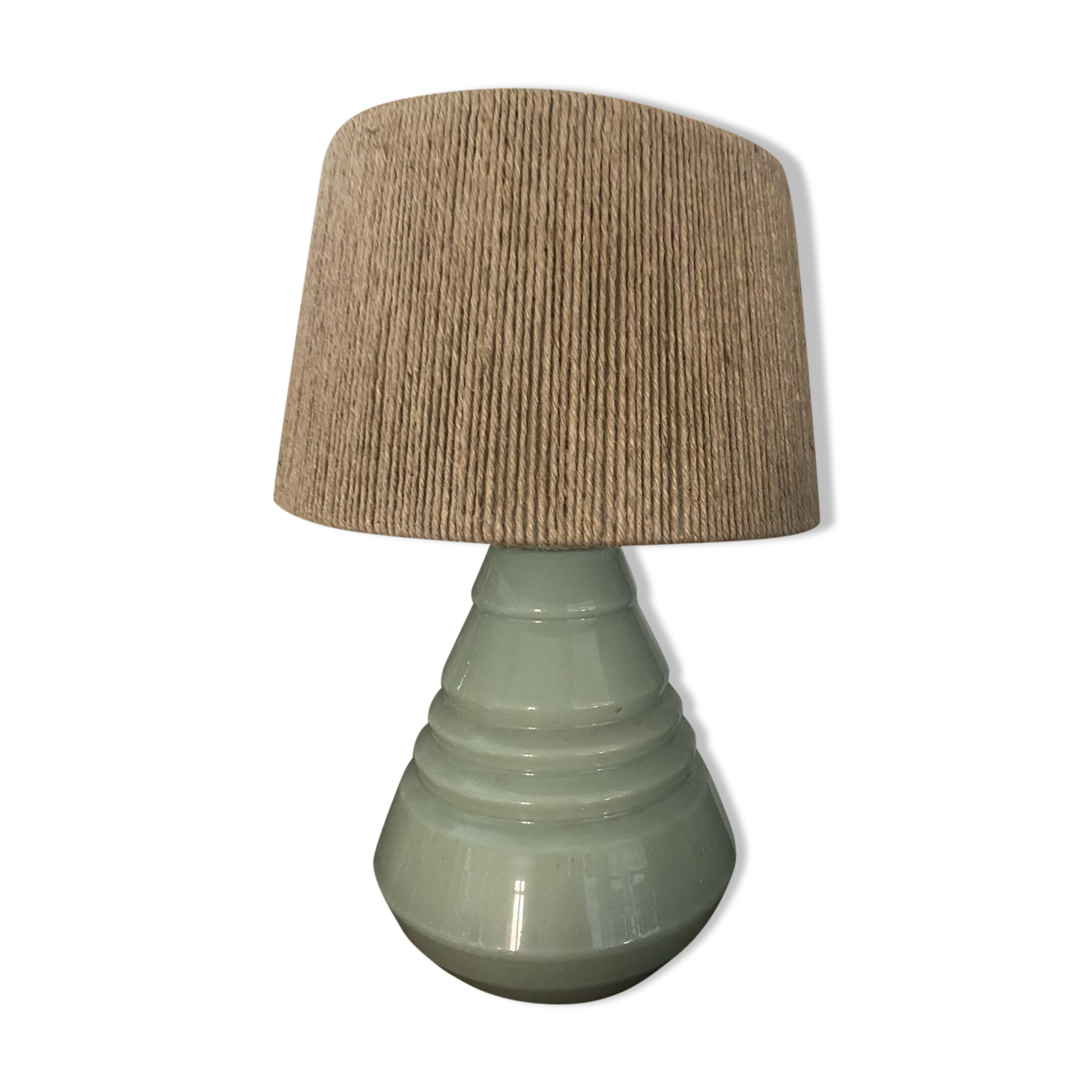 Glass lamp and rope Art Deco