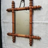 Wooden mirror bamboo style