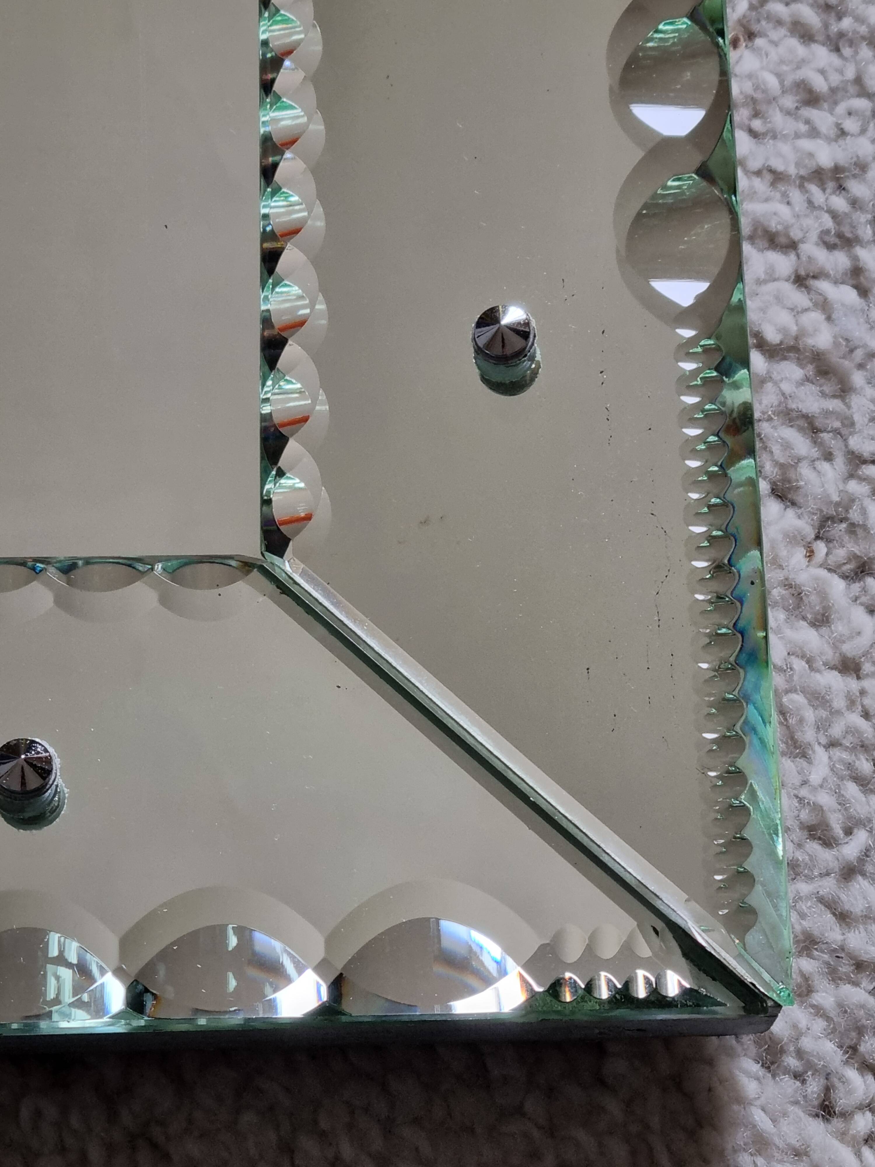 Vintage Venetian style mirror, to stand, 124 x 63 cm