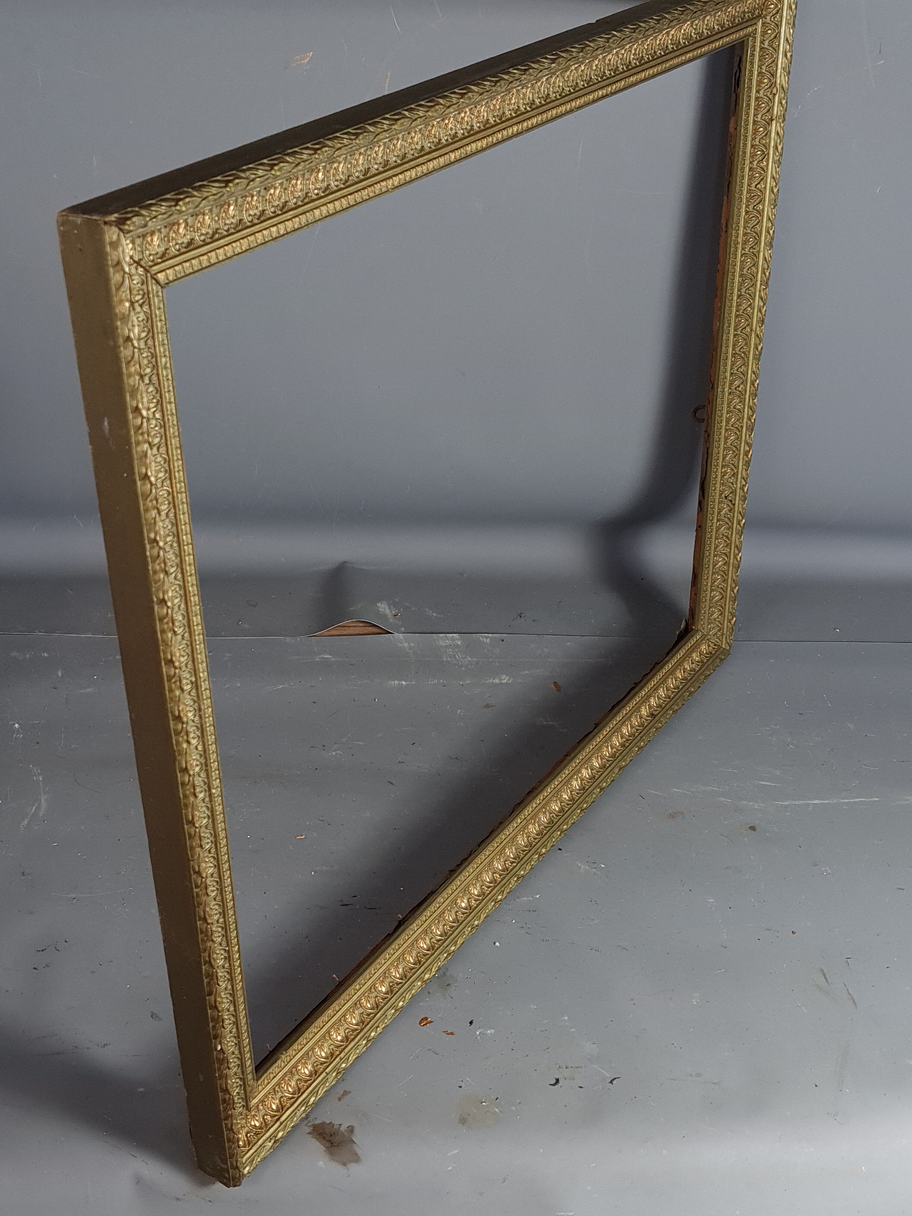 Old frame gilded patinated stucco wood