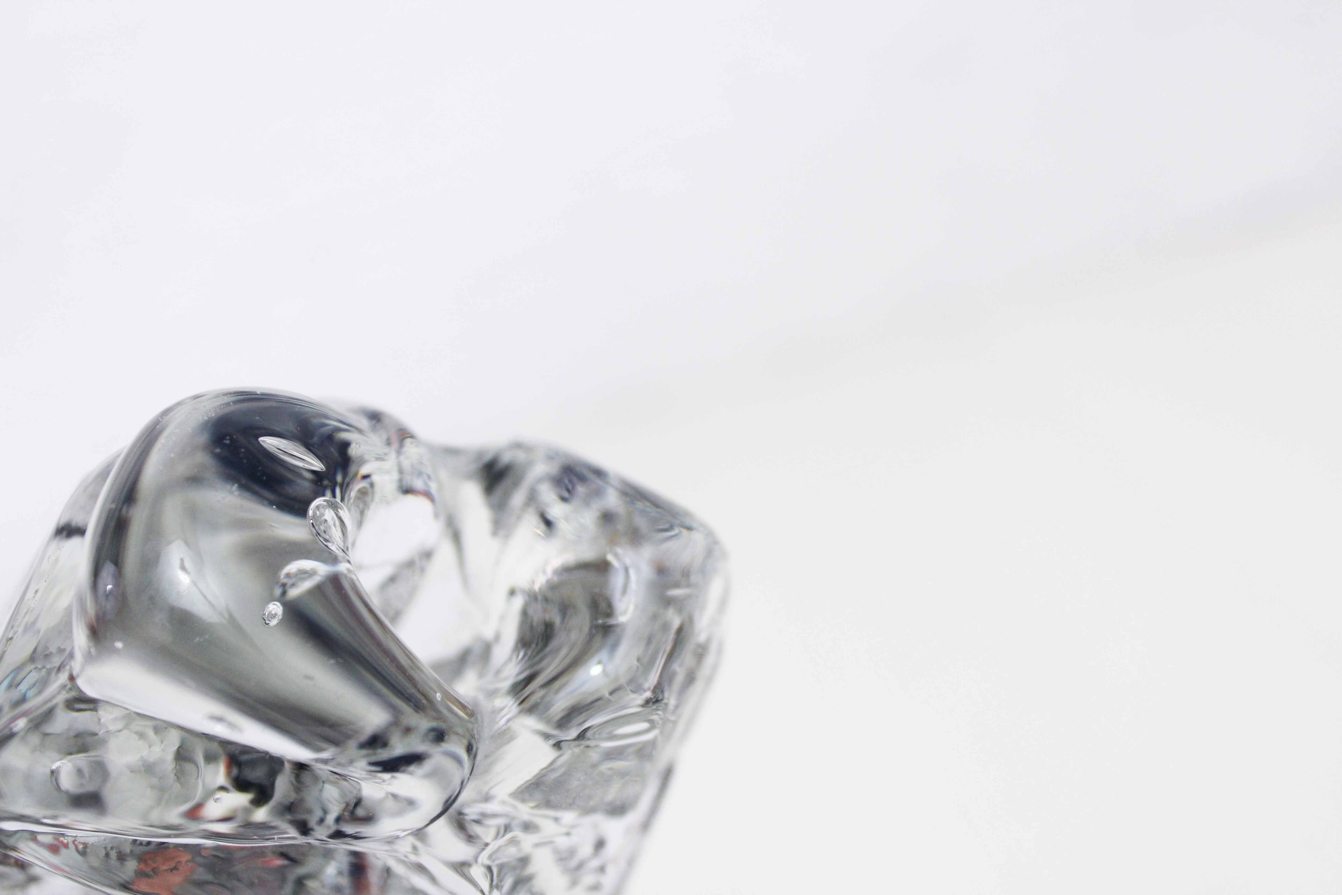 Soliflore "ice" glass 70s