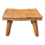 Small side table or stool in blond teak H:30 L43 l27