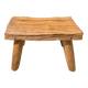 Small side table or stool in blond teak H:30 L43 l27