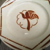 4 flat plates old ceramics from Badonviller collection paradis