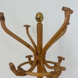 Vintage Rattan Parrot Coat Rack