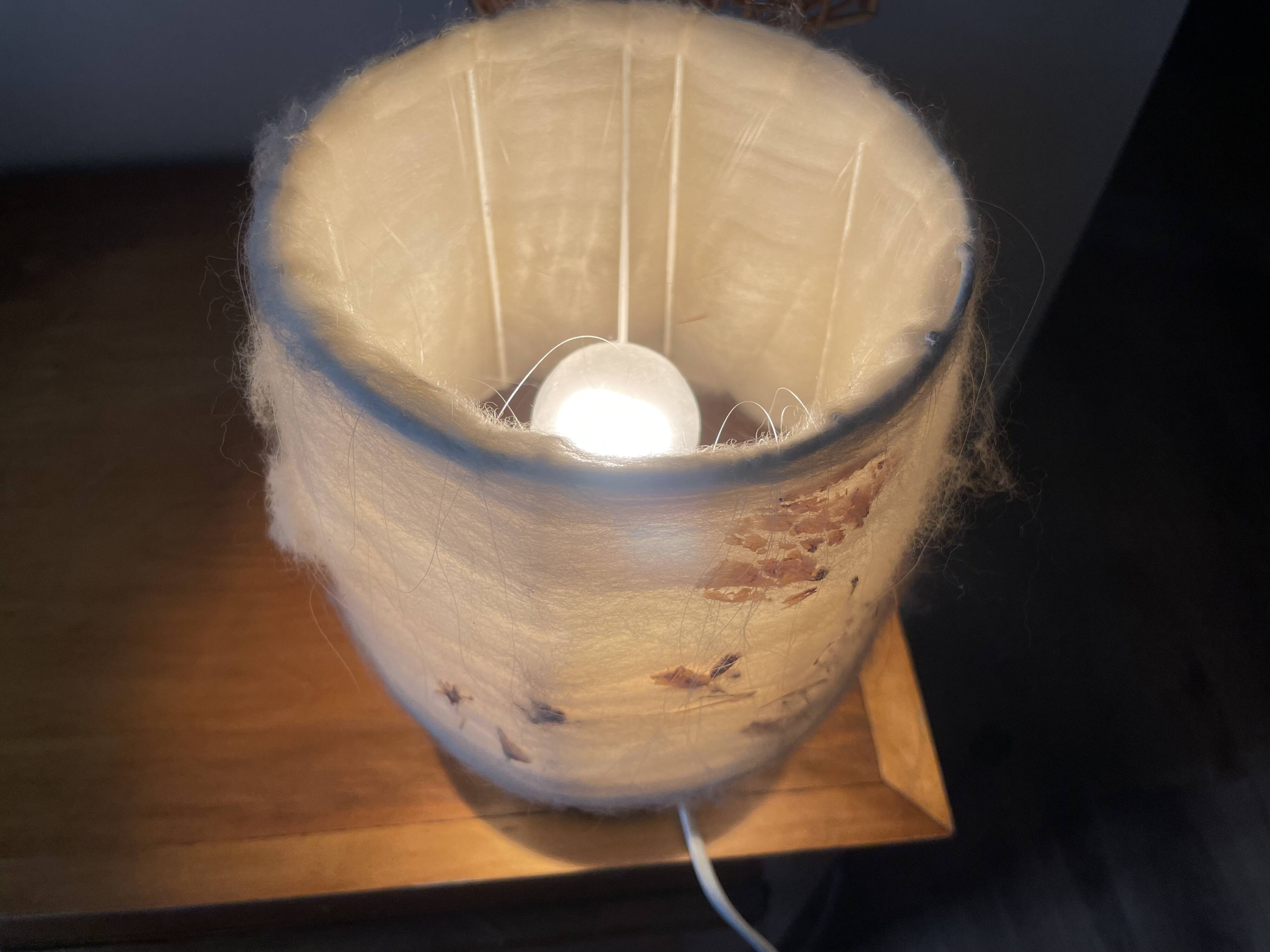 1970s wooden ball lamp