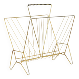 Vintage Design Gold Leaf Gilded Magazine Rack Magazines Sixties