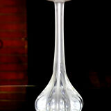 Important Vase "soliflore" (35 cm) in satin crystal, Lalique France, model "Marie-Claude".