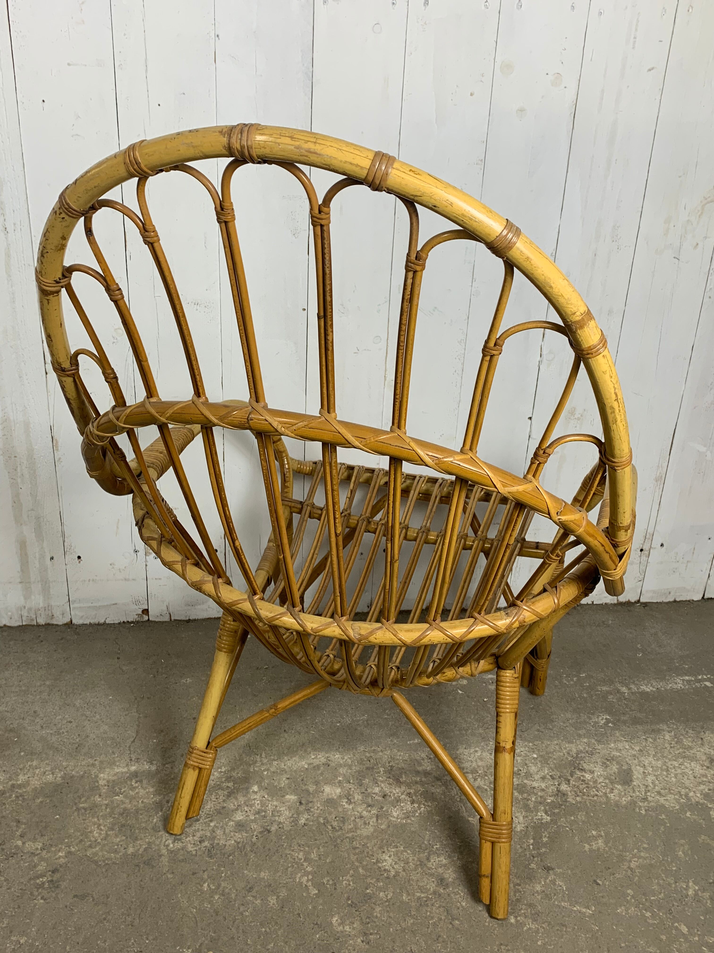 Rattan armchair
