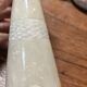 Set of three marble candlesticks