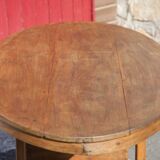 Antique wood table, dining table, oval table, living room, kitchen, countryside