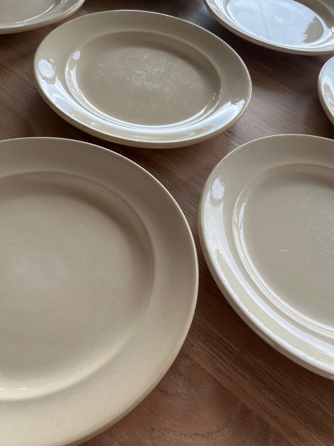 8 very old dinner plates Digoin & Sarreguemines