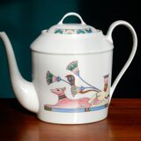 Limoges coffee maker inspired by ancient Egypt in the style of the 80s