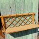 Small vintage wall shelf in bamboo and rattan – 1970s