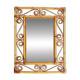 Handmade Spanish bamboo and rattan wall mirror from the 1970s.
